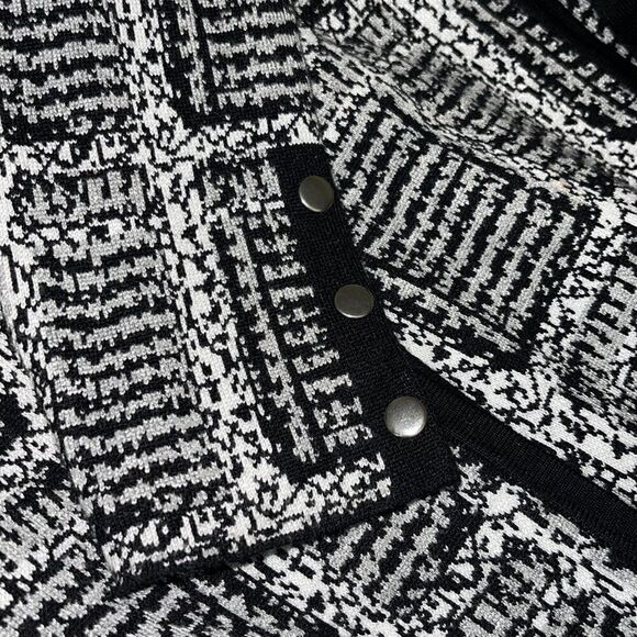 belldini cardigan womens Size petite Small belted Duster Knit striped Sweater - Picture 11 of 11